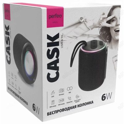 Акустика Bluetooth 6W Perfeo CASK PF_D0344 черная-3