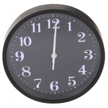 Часы настенные Perfeo PF-WC-002, пластик, черные-1