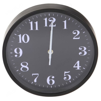 Часы настенные Perfeo PF-WC-002, пластик, черные-1