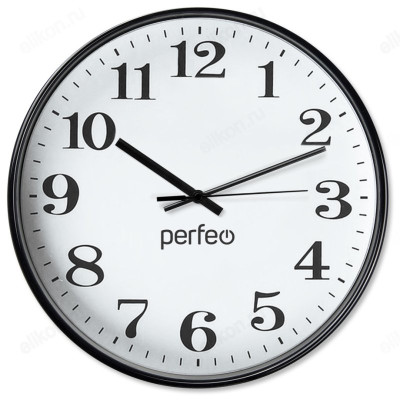 Часы настенные Perfeo PF-WC-002, пластик, черные-3