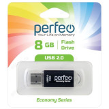 Память USB 8GB Perfeo E01 Black PF-E01B008ES economy series