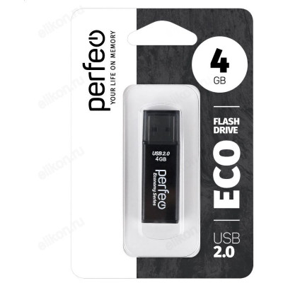 Память USB 4GB Perfeo E03 PF-E03B004ES Black