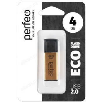 Память USB 4GB Perfeo E03 economy series PF-E03Gl004ES Gold
