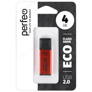 Память USB 4GB Perfeo E03 economy series PF-E03R004ES Red