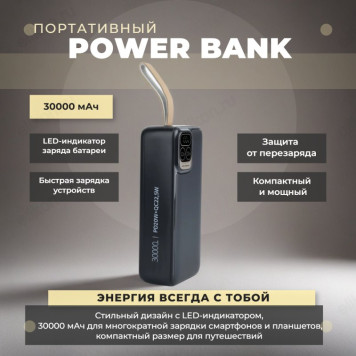 Power Bank 30000 mah Perfeo Atomic Age PF_E1478 Black