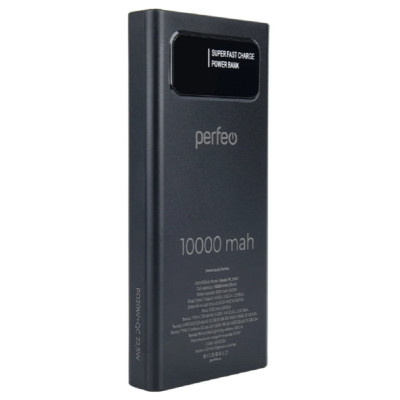 Power Bank 10000 mah Perfeo Universal 3A PF_E1631 Black-1