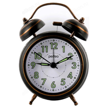 Будильник Perfeo Quartz PF-TC-026 PF_E1978 бронзовые