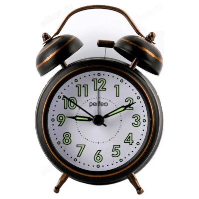Будильник Perfeo Quartz PF-TC-026 PF_E1978 бронзовые