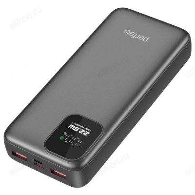 Power Bank 20000 mah Perfeo +QC 3.0 Type-C 2USB PF_E2081 Black
