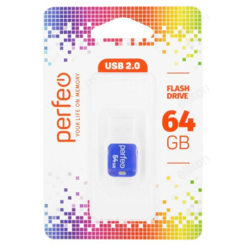 Память USB 64GB Perfeo M02 Blue PF-M02N064
