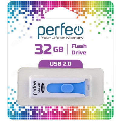 Память USB  32GB Perfeo S01 White