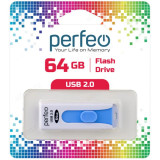 Память USB 64GB Perfeo S01 White PF-S01W064