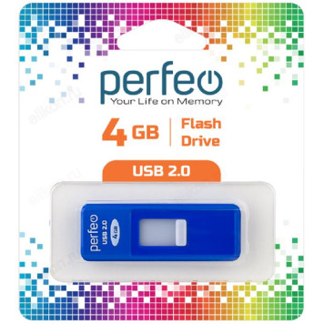 Память USB 4 GB Perfeo S03 blue