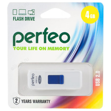Память USB 4 GB Perfeo S03 white