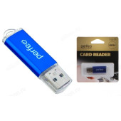 Картридер Perfeo Micro SD PF-VI-R025 Blue Картридер Perfeo Micro SD PF-VI-R025 Blue