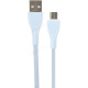 Кабель USB - Micro 1м 2,4A PERFEO U4022 голубой