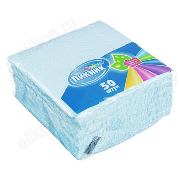 Салфетки бумажные Пикник, 50 шт, однослойные