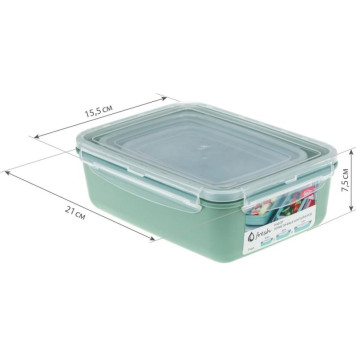 Набор емкостей д/продуктов 'Фреш' 3шт (0.4/0.8/1.4л) фисташковый ПЛАСТИК М1426ф-1