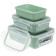 Набор емкостей д/продуктов 'Фреш' 3шт (0.4/0.8/1.4л) фисташковый ПЛАСТИК М1426ф