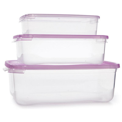 Набор контейнеров 3шт д/СВЧ Каскад (0.7/1.2/2.2л) ПЛАСТИК С59003-1