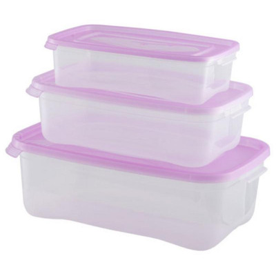 Набор контейнеров 3шт д/СВЧ Каскад (0.7/1.2/2.2л) ПЛАСТИК С59003