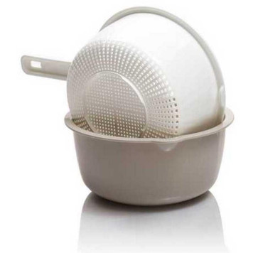 Дуршлаг 19см двойной с ручкой ПЛАСТИК С843