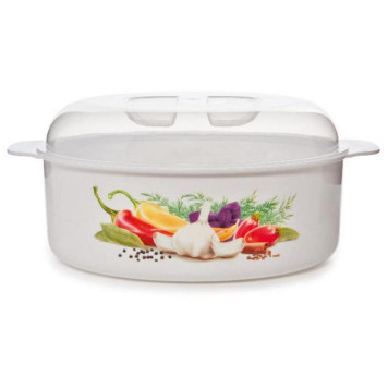 Кастрюля д/СВЧ 2.1л ПЛАСТИК С853