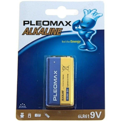 Батарейка  Pleomax 6F22, 9 V