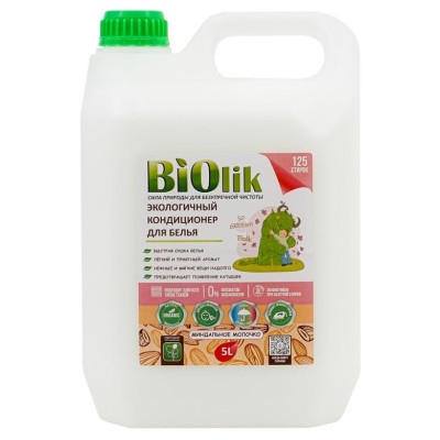 Кондиционер для белья экологический 'BioLik' 5л миндальное молочко ПРОФЛАЙН Biolik kondicioner