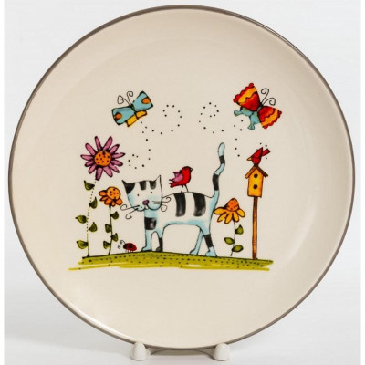 Блюдо круглое 'Полосатый кот' 240мм PSF-GROUP 207-07015