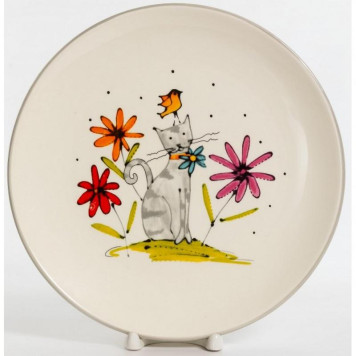 Блюдо круглое 'Серый кот' 240мм PSF-GROUP 208-07015