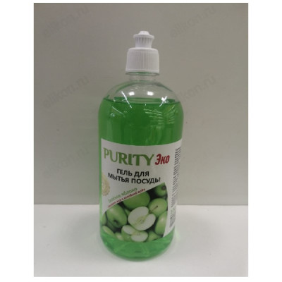 Средство для мытья посуды PURITY Эко зеленое яблоко 1л.-1