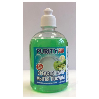 Средство для мытья посуды PURITY PRO зеленое яблоко 0.5л.-2