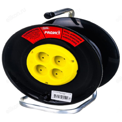 Удлинитель Радист 50м 4гн 10 А ПВС 2х0,75 РБК16 катушка