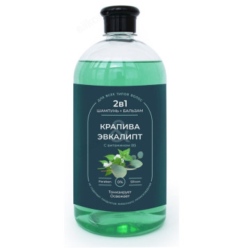 Шампунь-бальзам Rain Крапива-Эвкалипт 2 в 1, 1 л