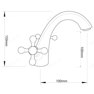Смеситель для раковины RAIN Нефрит 561-329-7