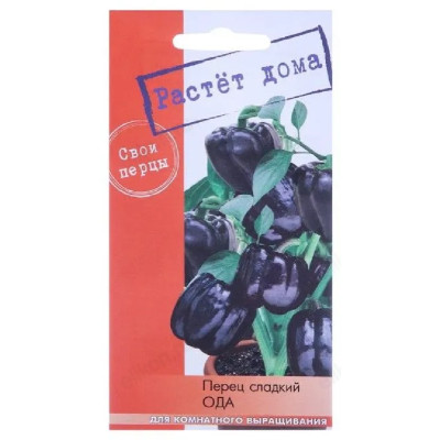 Семена перец Ода черный 5шт Растет дома!