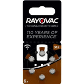 Батарейка для слухового аппарата ZA312 Rayovac 4607 V312