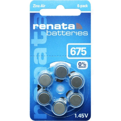 Батарейка RENATA ZA675, 1.4 V, 660 mAh
