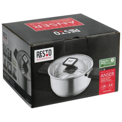 Кастрюля RESTO ANSER 2.5л 92202 склад. ручки-10