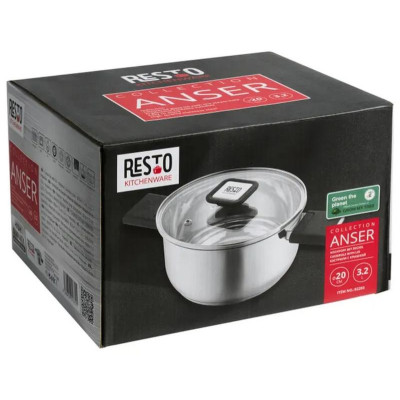 Кастрюля с крышкой (3.2л) ANSER RESTO 92203-10
