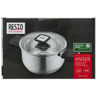 Кастрюля с крышкой (4.4л) ANSER RESTO 92204-9