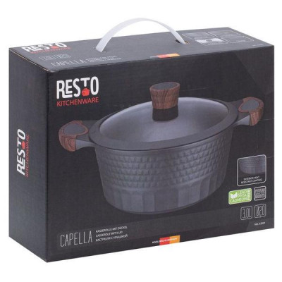 Кастрюля с крышкой RESTO 3л 93501 литой алюминий-9