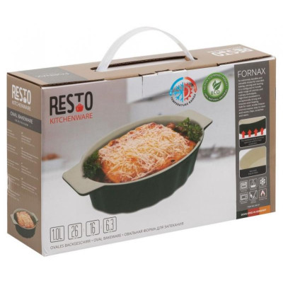 Овальная форма для запекания (26х16х6.3см) 1.0л RESTO 96141-4