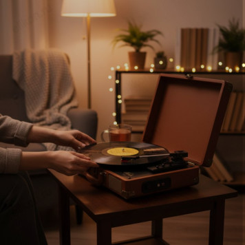 Виниловый проигрыватель RITMIX LP-100 Brown-7