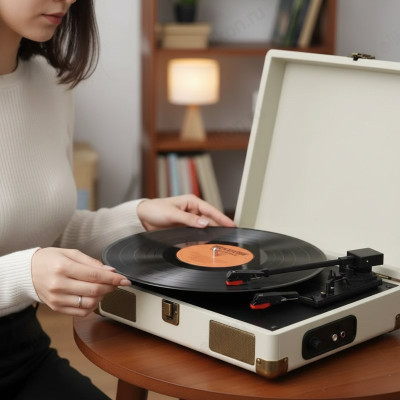 Виниловый проигрыватель RITMIX LP-100 Cream-10