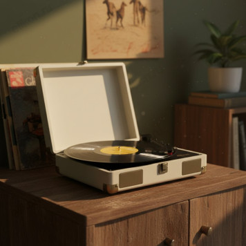 Виниловый проигрыватель RITMIX LP-100 Cream-8