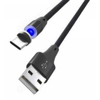 Кабель USB - USB Type-C 1м 2А RITMIX RCC-532 Magnet Black магнитная, тканевая