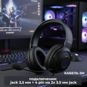 Гарнитура проводная накладная RITMIX RH-544M Гарнитура проводная накладная RITMIX RH-544M