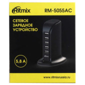 Зарядка сетевая RITMIX RM-5055 5USB Зарядка сетевая RITMIX RM-5055 5USB
